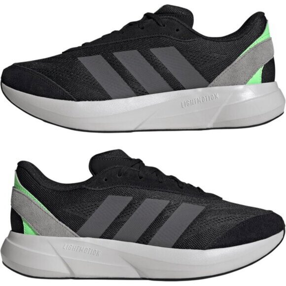 ⚡Adidas Mens Black/Grey/Lime Burst Imported Lace-Up Ultradream DNA Sneakers - Picture 7 of 11